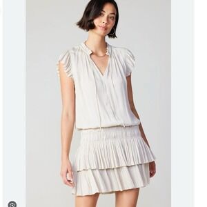 Current Air Zoey Pleated Skirt Mini Dress Size M Minimalist Chic Date Night